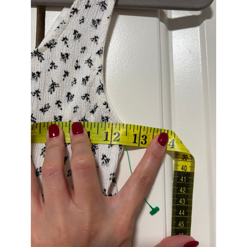 H&M XS White Black Palm Tree Pattern Tank Dress - Picture 6 of 9